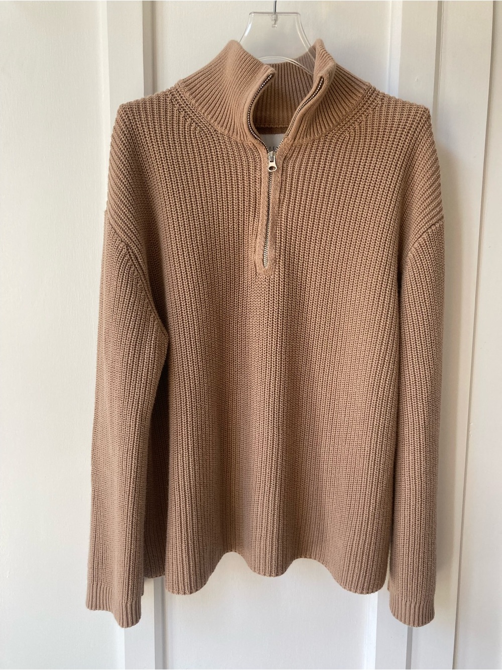 Allfenix | Cozy Half-Zip Knit Sweater in Camel